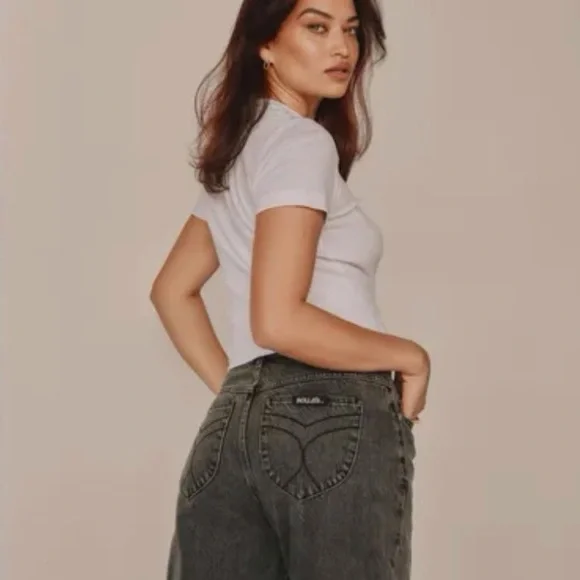 ROLLA’S Original Straight 27 Black Peachy Booty Butt Pockets Sexy Aussie S Petit - Picture 9 of 14